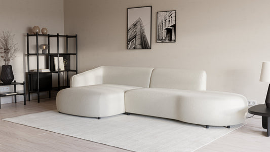 modern white sofa in denver living room