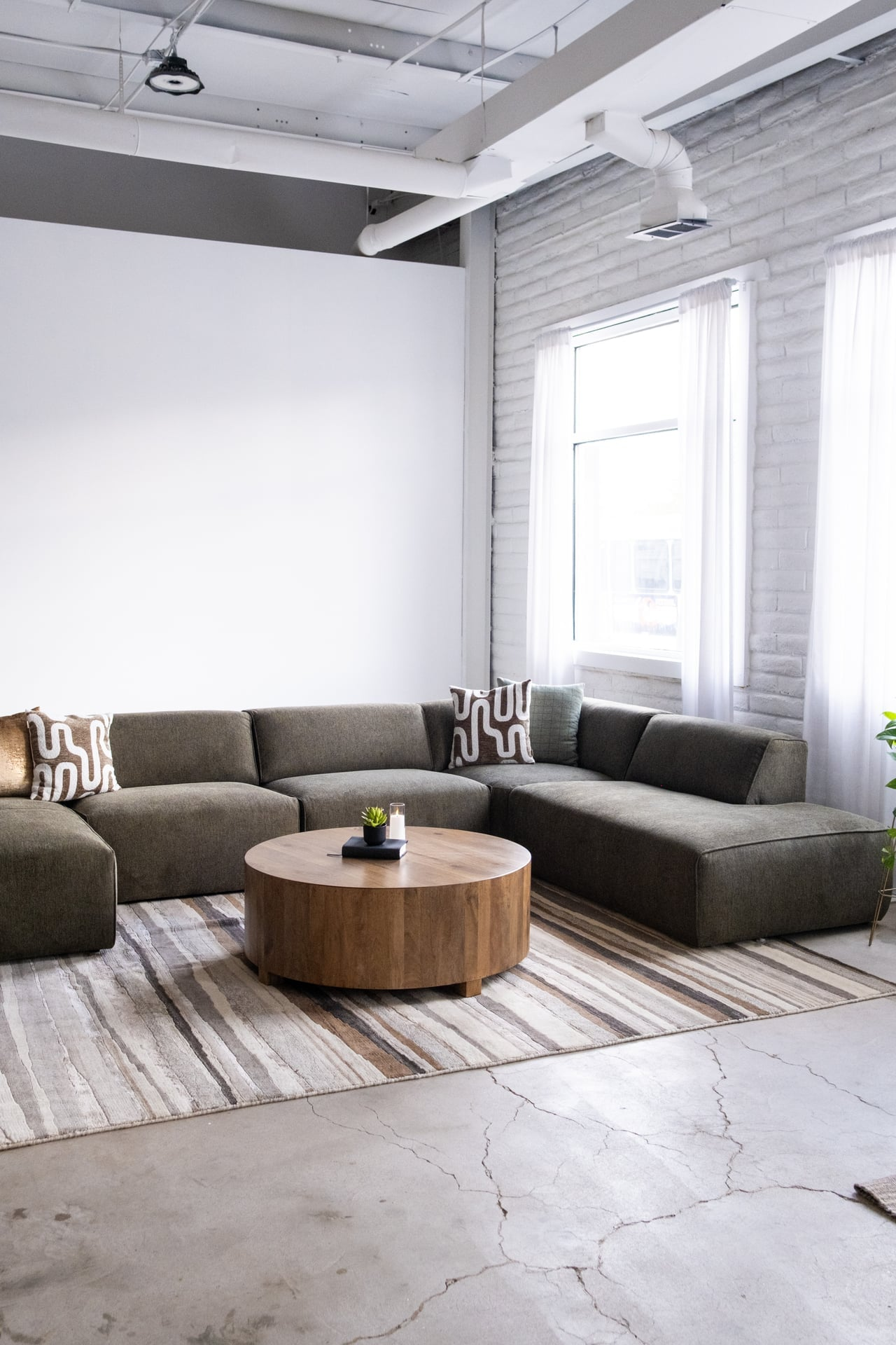 Modern Dark Green Sectional Enjoy