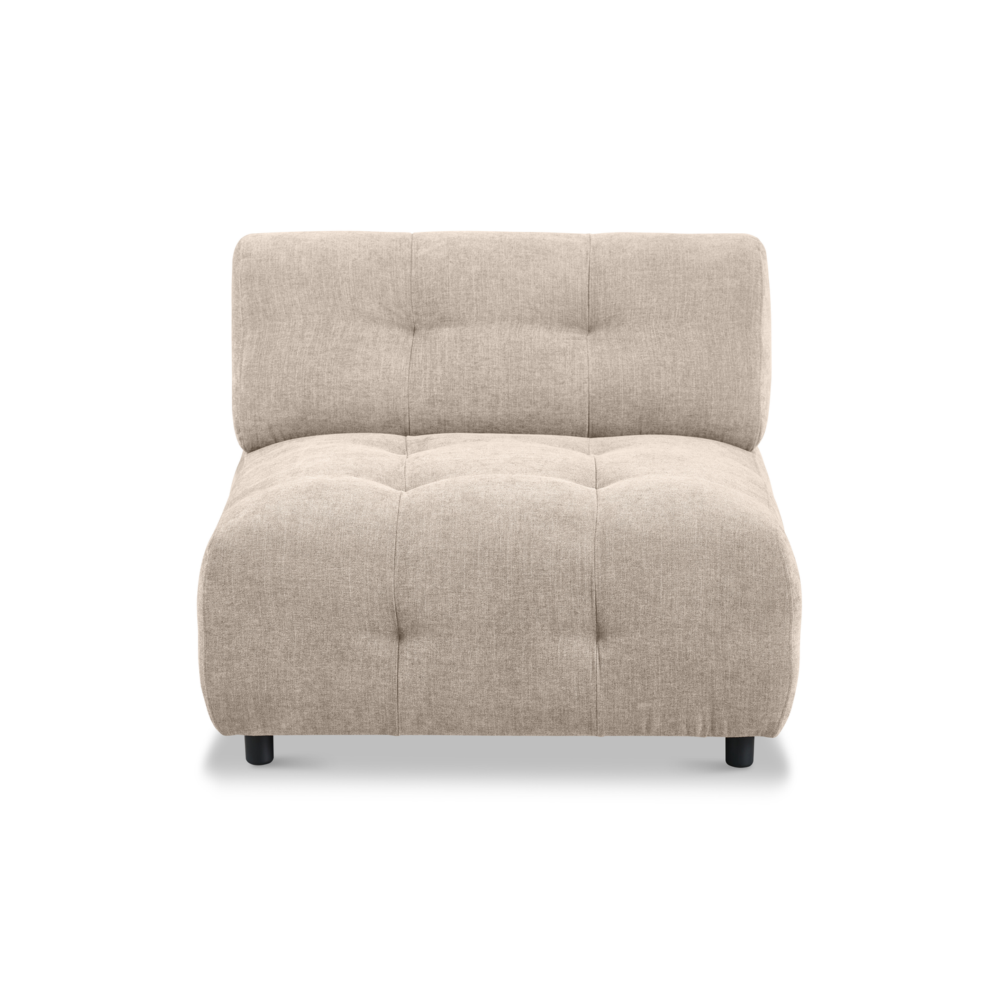 Mina Armless Chair - Sand Beige Boucle 48"