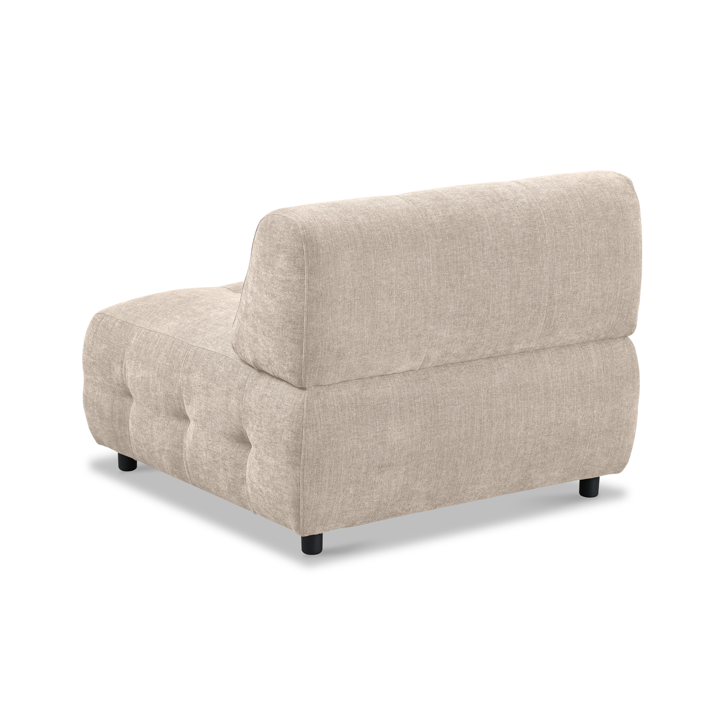 Mina Armless Chair - Sand Beige Boucle 48"