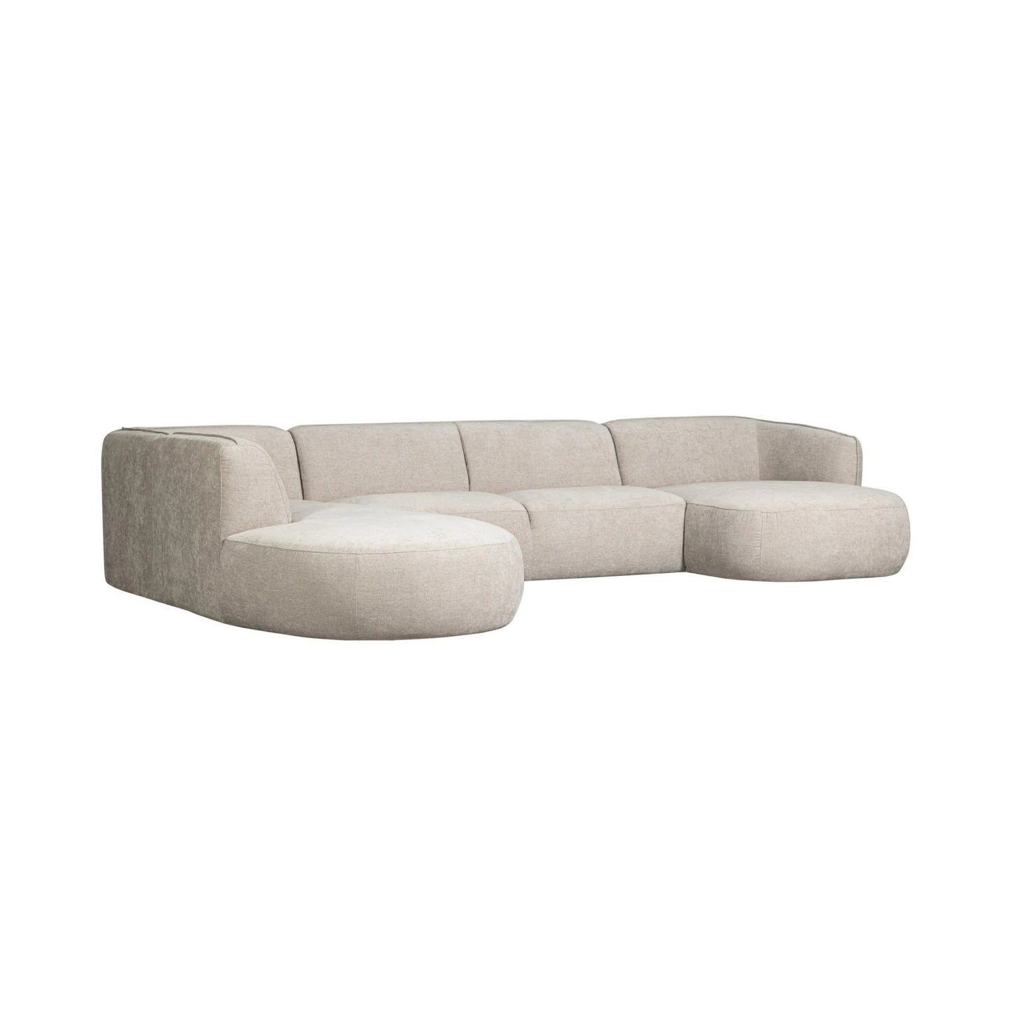 Loures U-Shape 139" - Beige Performance Fabric