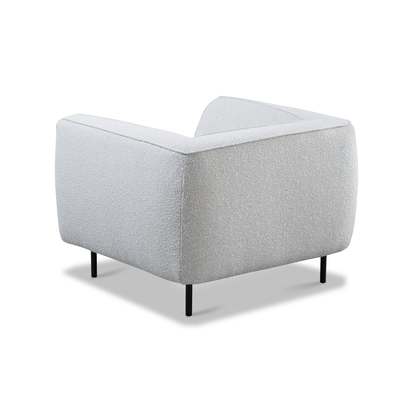 Mosh Armchair 38" - Deep Seat Boucle Silver Fabric