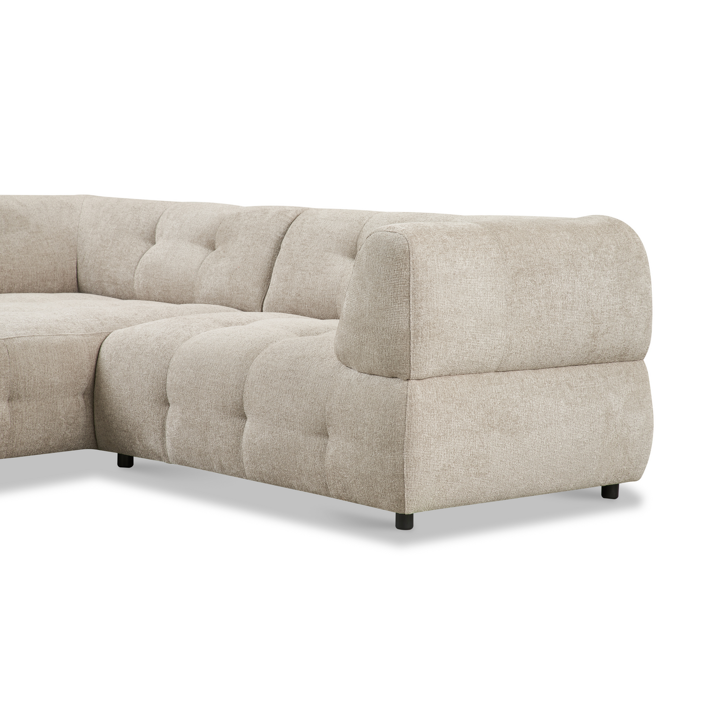 Mina 2-Piece Modern Sectional Ivory 96"