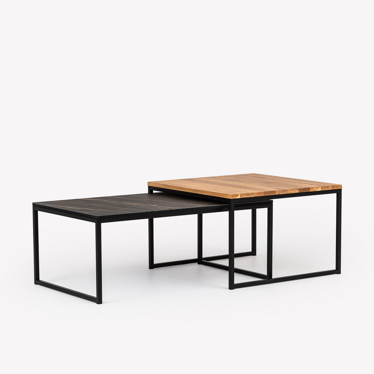 Grace Stone & Oak Coffee Table Set (27.5"-39")
