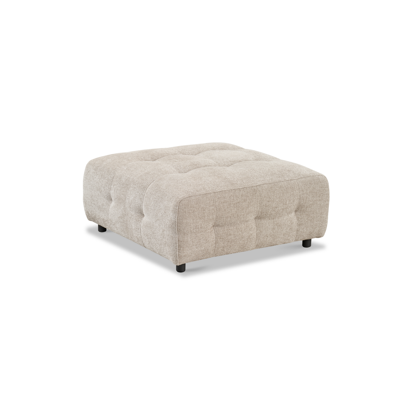 Mina Tufted Ottoman - Sand Beige 35.5"