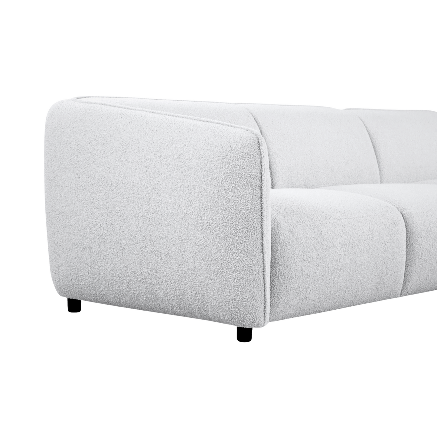 Loures 2-Piece Sectional Left Light Grey 110"
