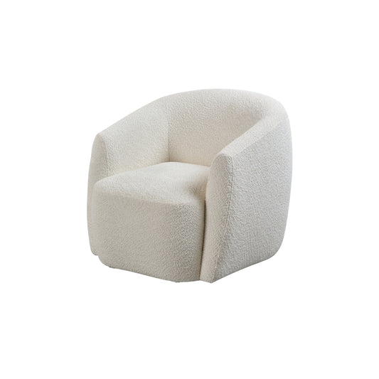 Gela Swivel Armchair Soft White 33"