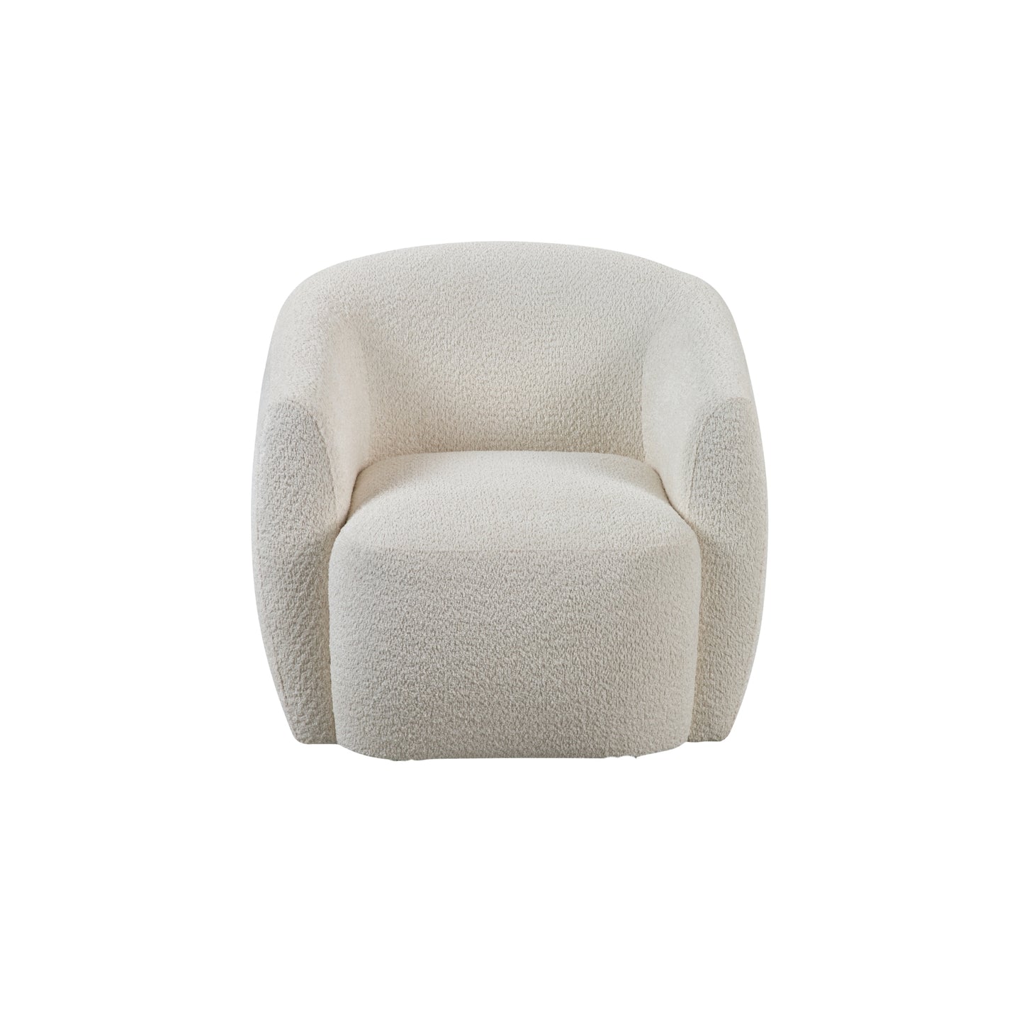 Gela Swivel Armchair Soft White 33"