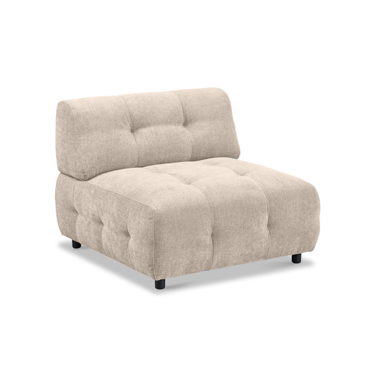 Mina Armless Chair - Sand Beige Boucle 48"