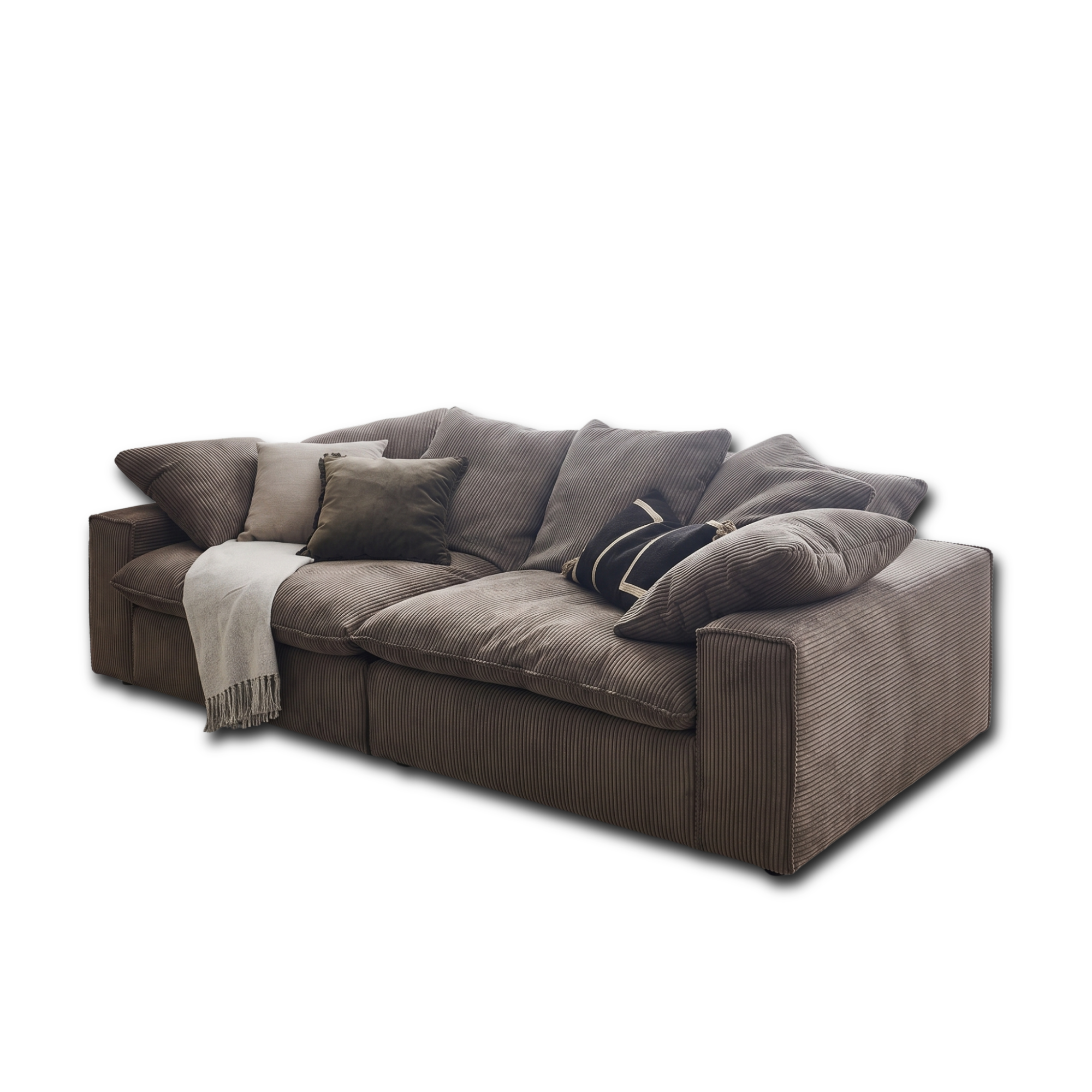 Kiel 2-Piece (90") Cloud Sofa Corduroy