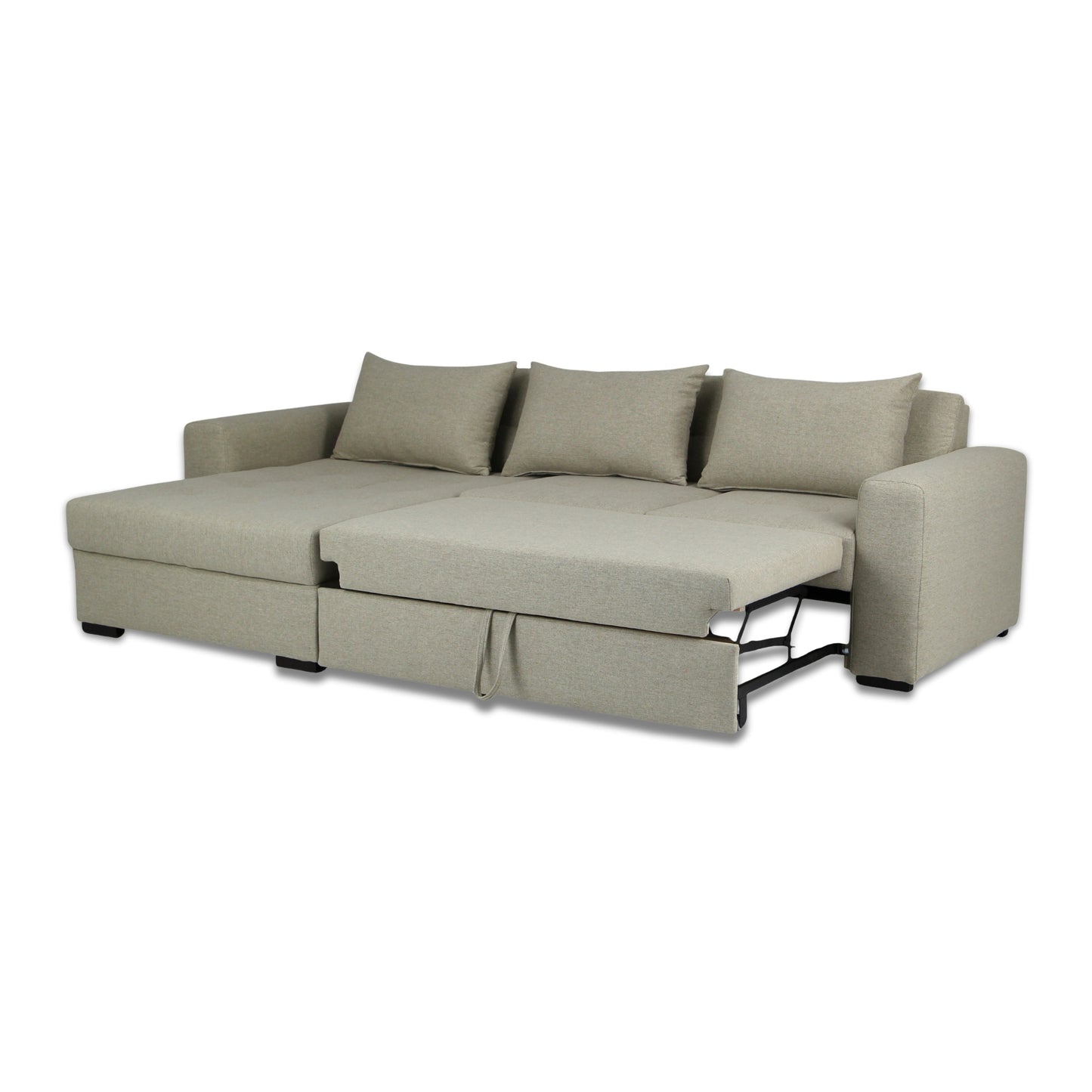 Otello Sleeper Chaise Sofa 106" Khaki