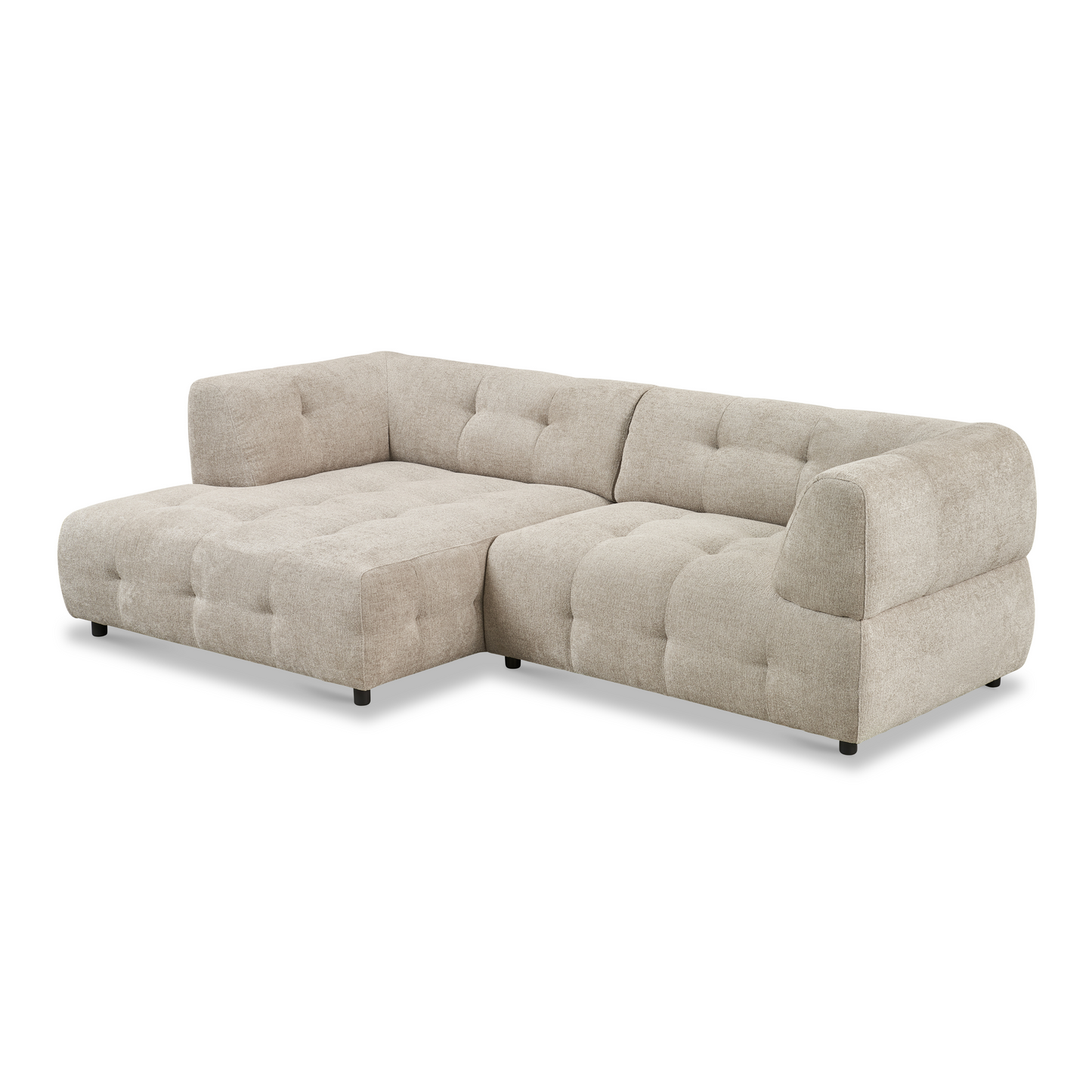 Mina 2-Piece Modern Sectional Ivory 96"