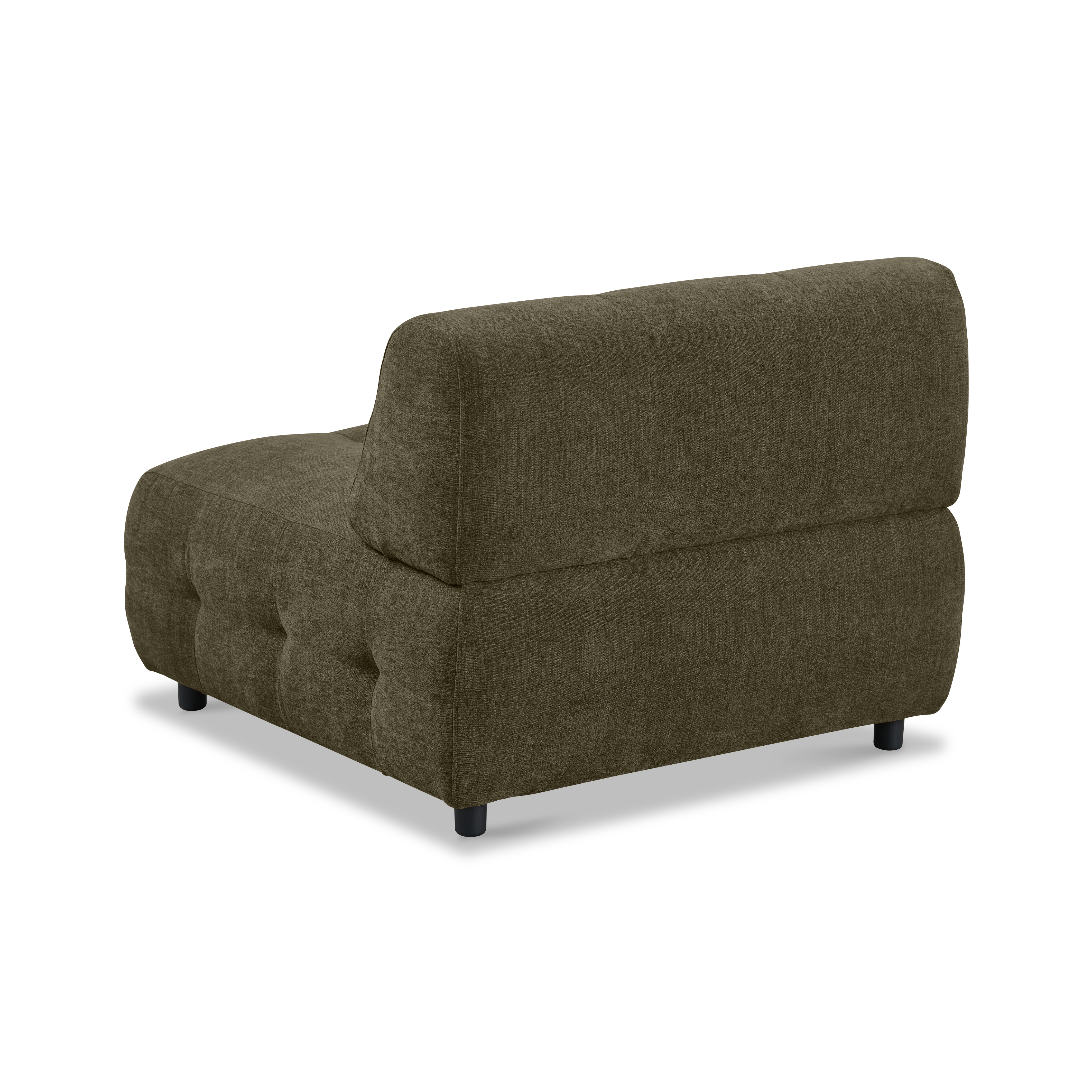 Mina Armless Modular Chair 48" Performance Chenille Moss Green