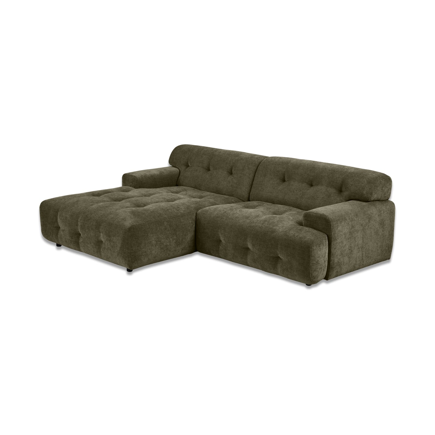 Bob 2-Piece Chaise Sectional 92" Chenille Moss Green