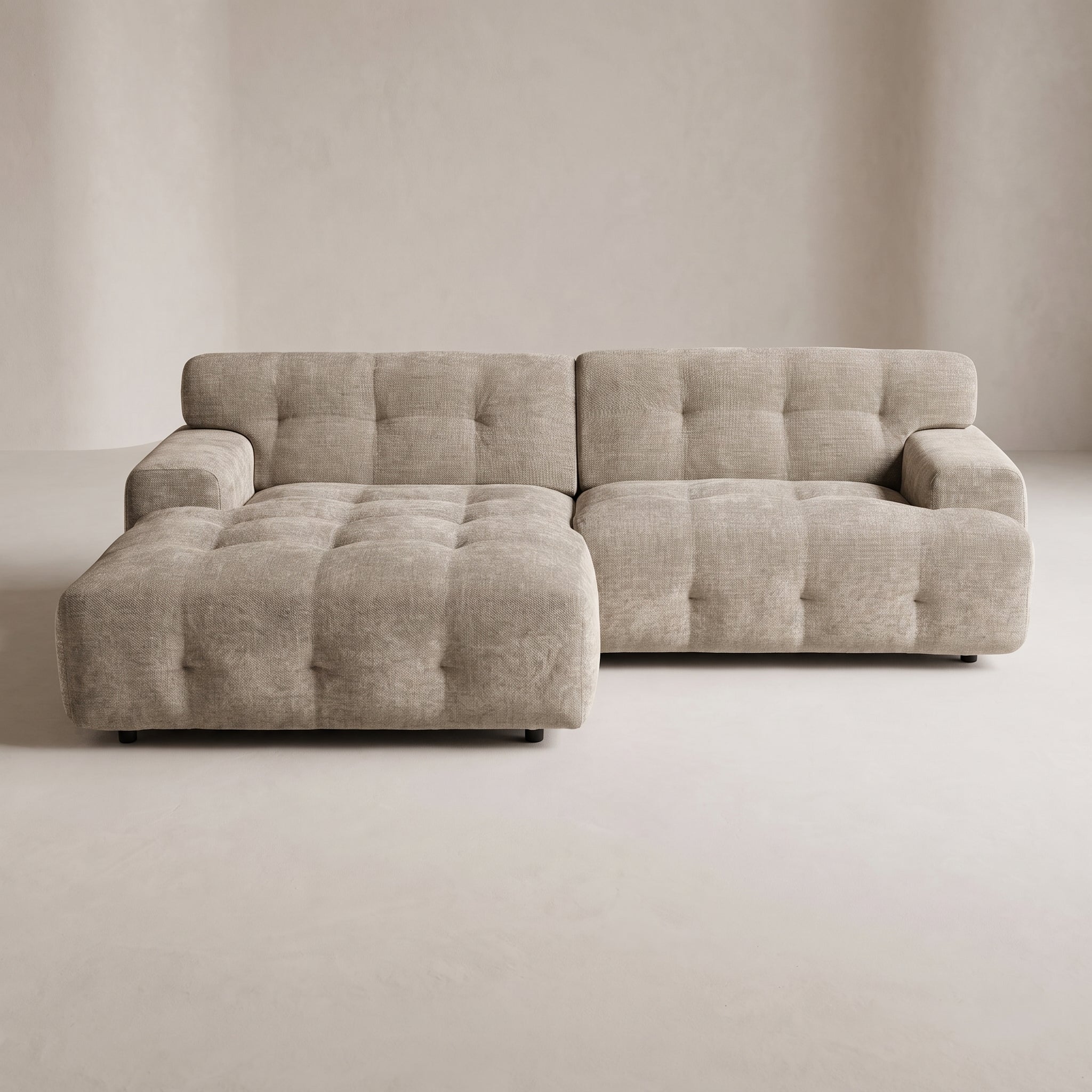 Bob 2-Piece (90") Sectional with Chaise Chenille Beige