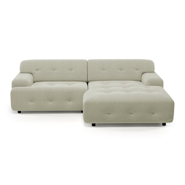 Bob 2-Piece (90") Sectional with Chaise Ivory Basketweave