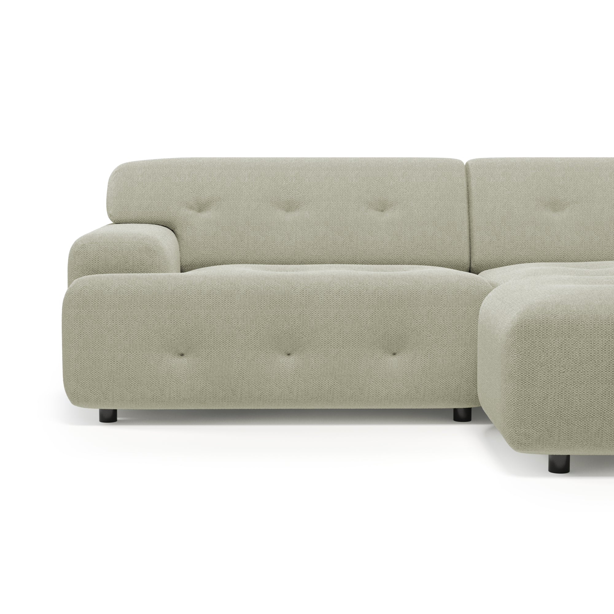 Bob 2-Piece (90") Sectional with Chaise Ivory Basketweave