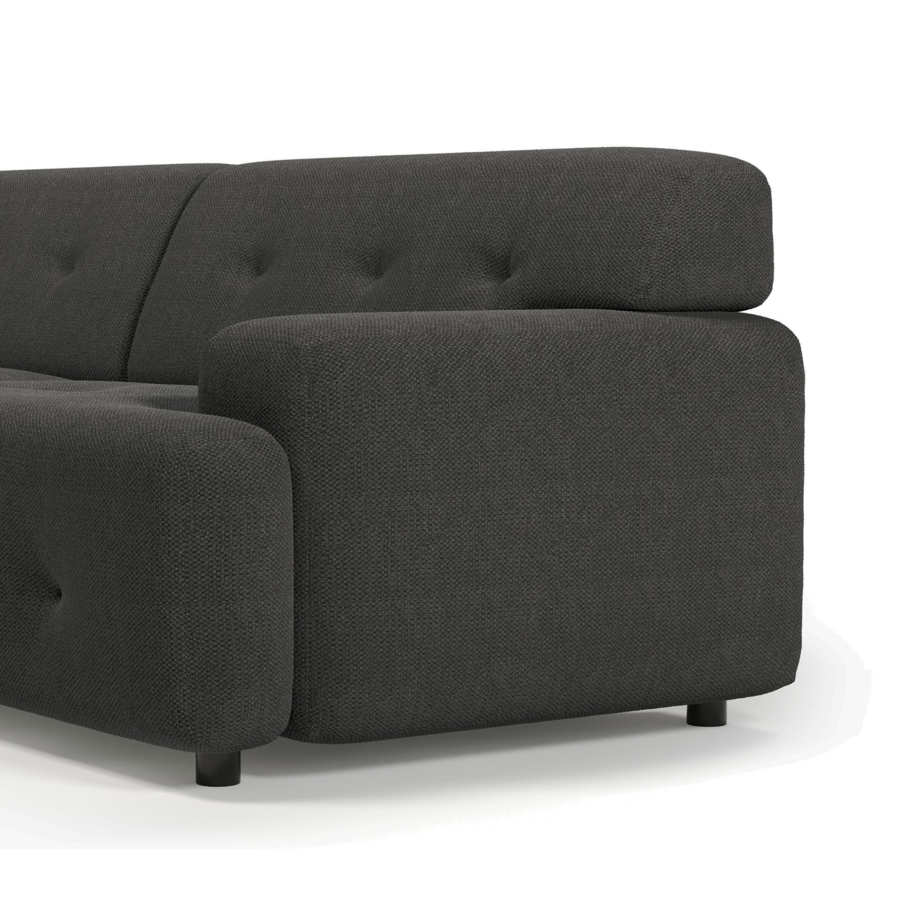 BOB 3-Piece Sectional Charcoal