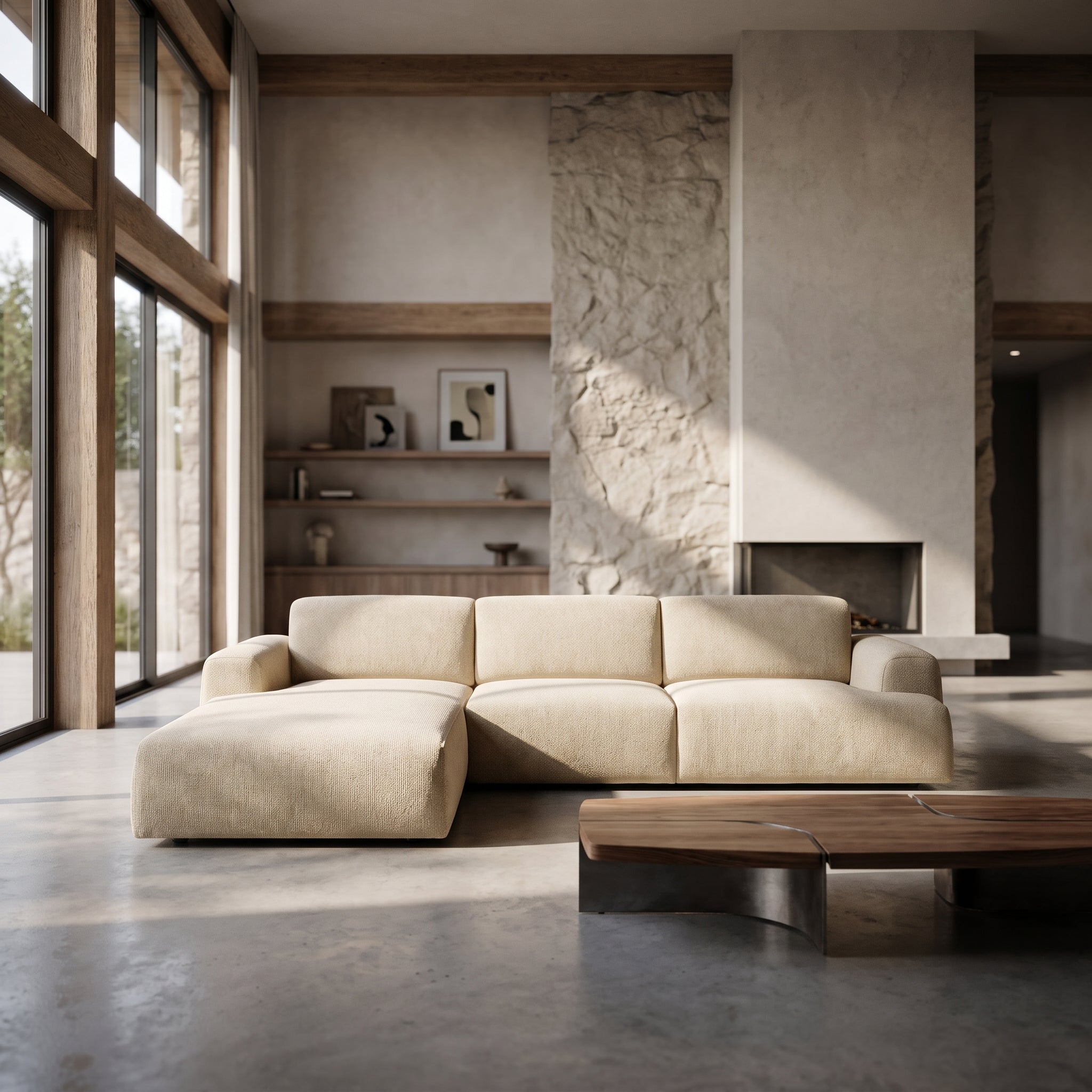 Kanto 2-Piece (118") Sectional with Chaise Tightly Woven