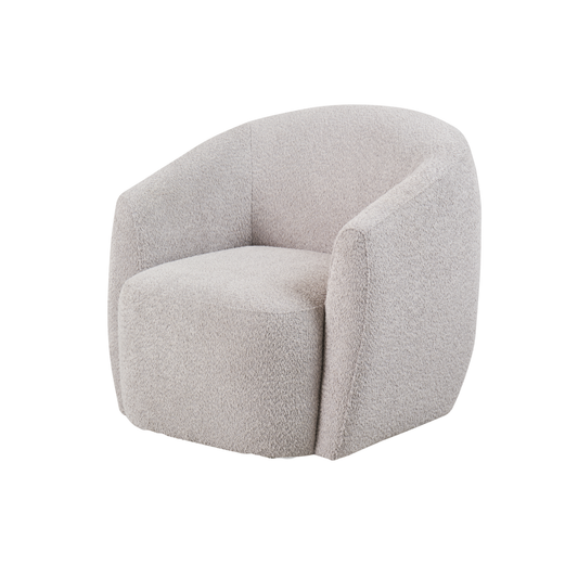 Gela Swivel Armchair Beige 33"