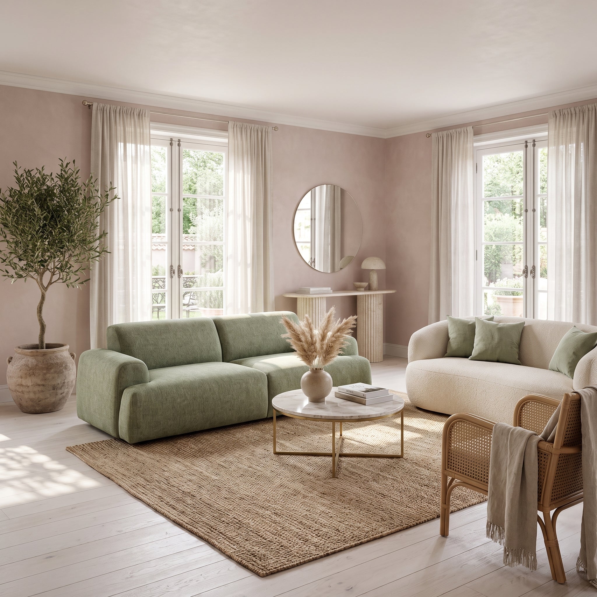 Kanto Sofa (93") Soft Textured Chenille