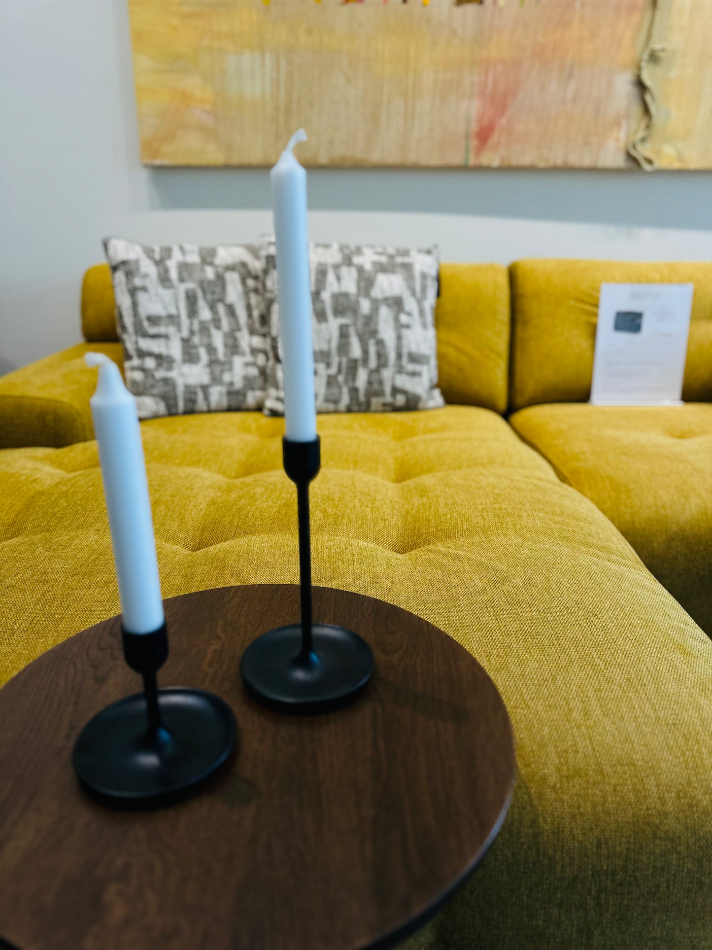 Bob 2-Piece Chaise Sectional Yellow 92"