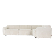 Beige sectional sofa on a white background
