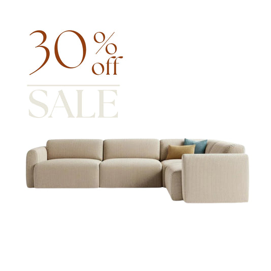 Imola 4-piece Sectional 120" Corduroy Beige