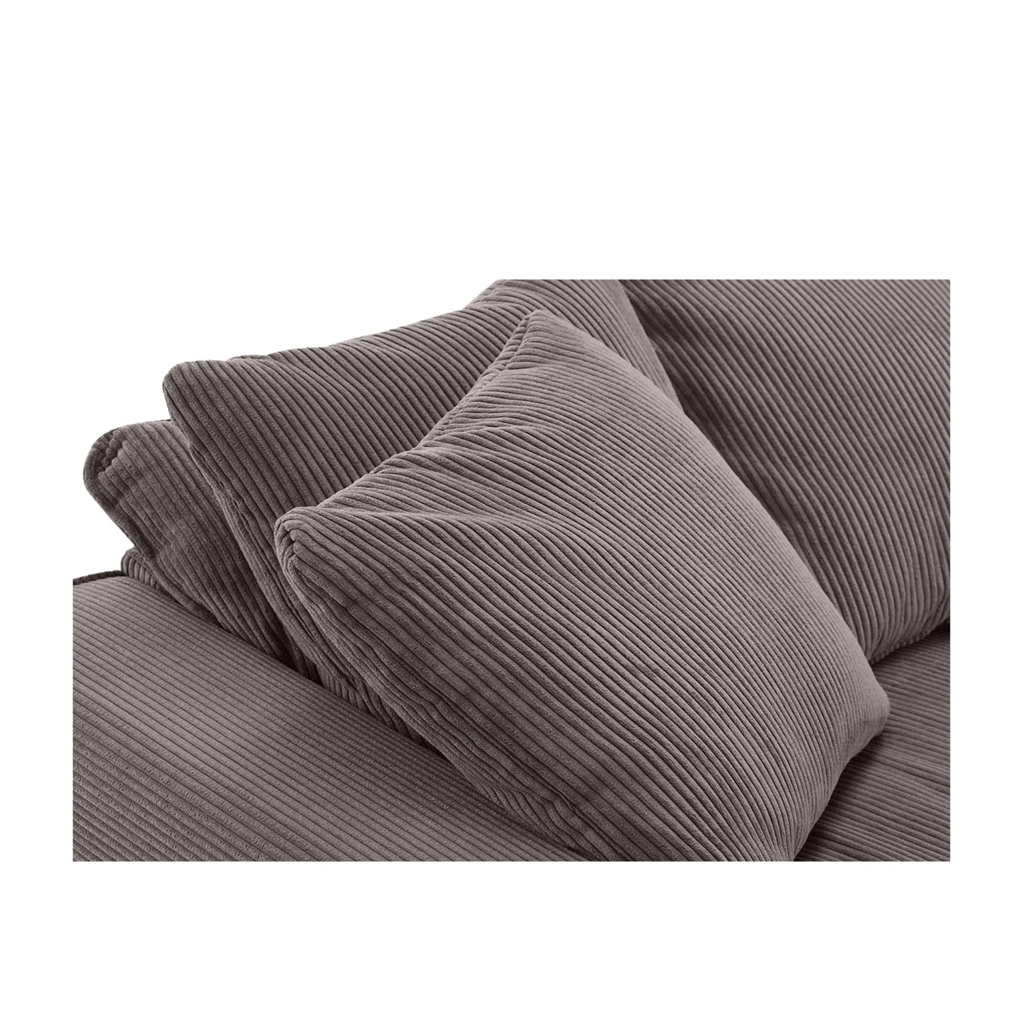 Kiel 2-Piece Modular Sofa 90.5" Velvet Truffle Corduroy