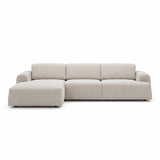 Kanto 2-Piece (118") Sectional with Chaise Textured Chenille