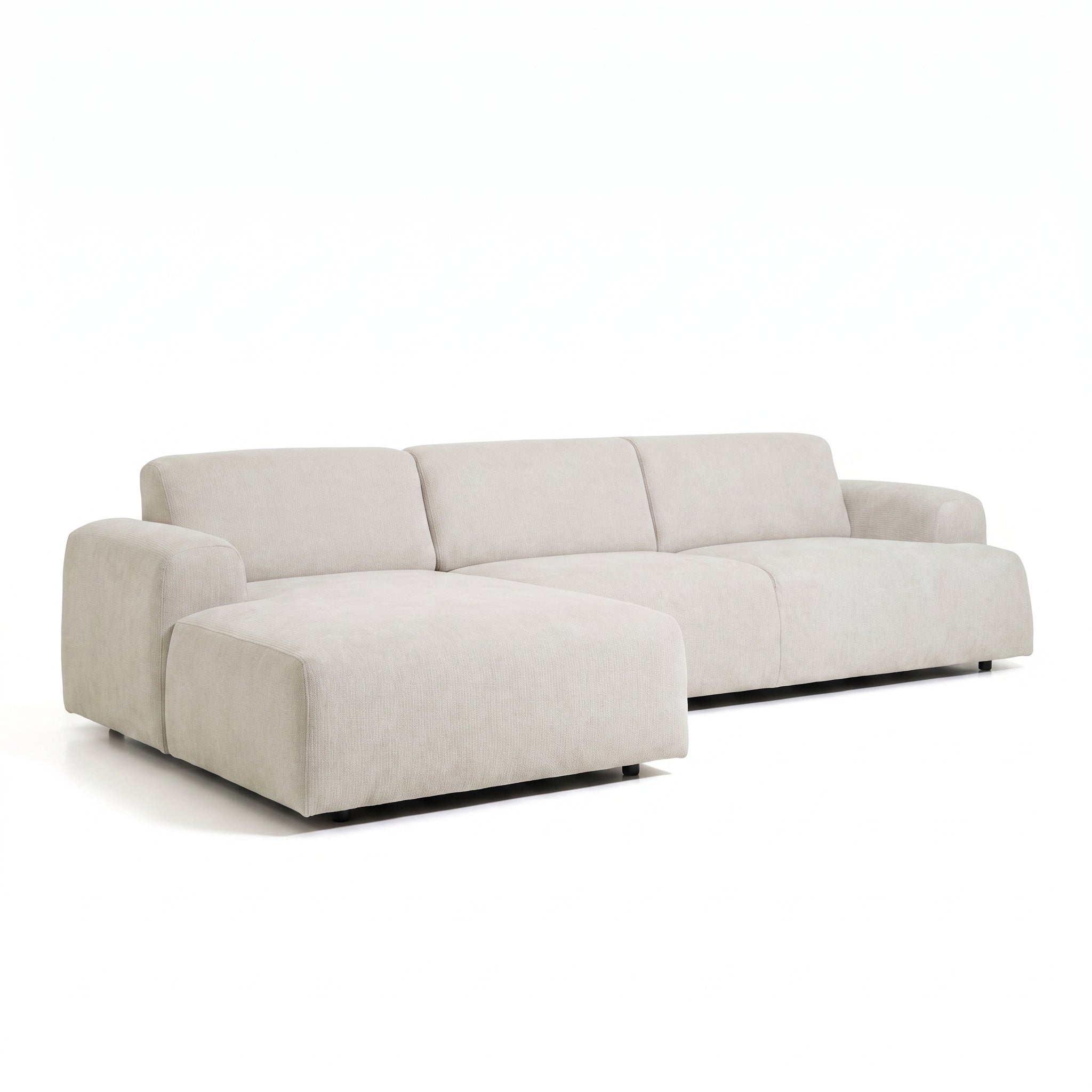 Kanto 2-Piece (118") Sectional with Chaise Textured Chenille