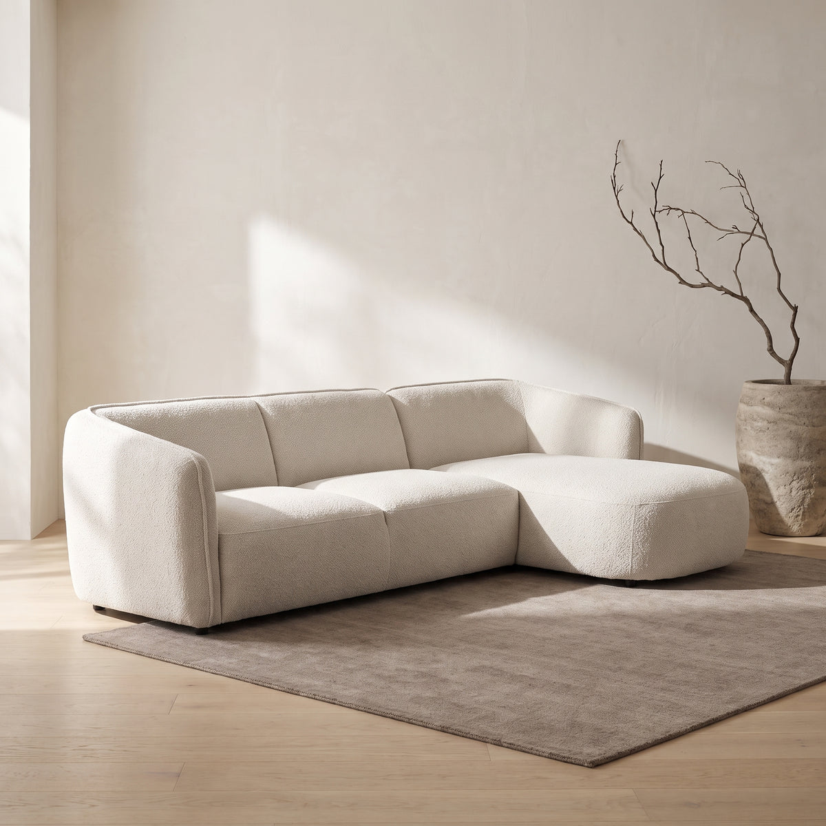 Organic Sectional with Chaise 108" - Grey Loures