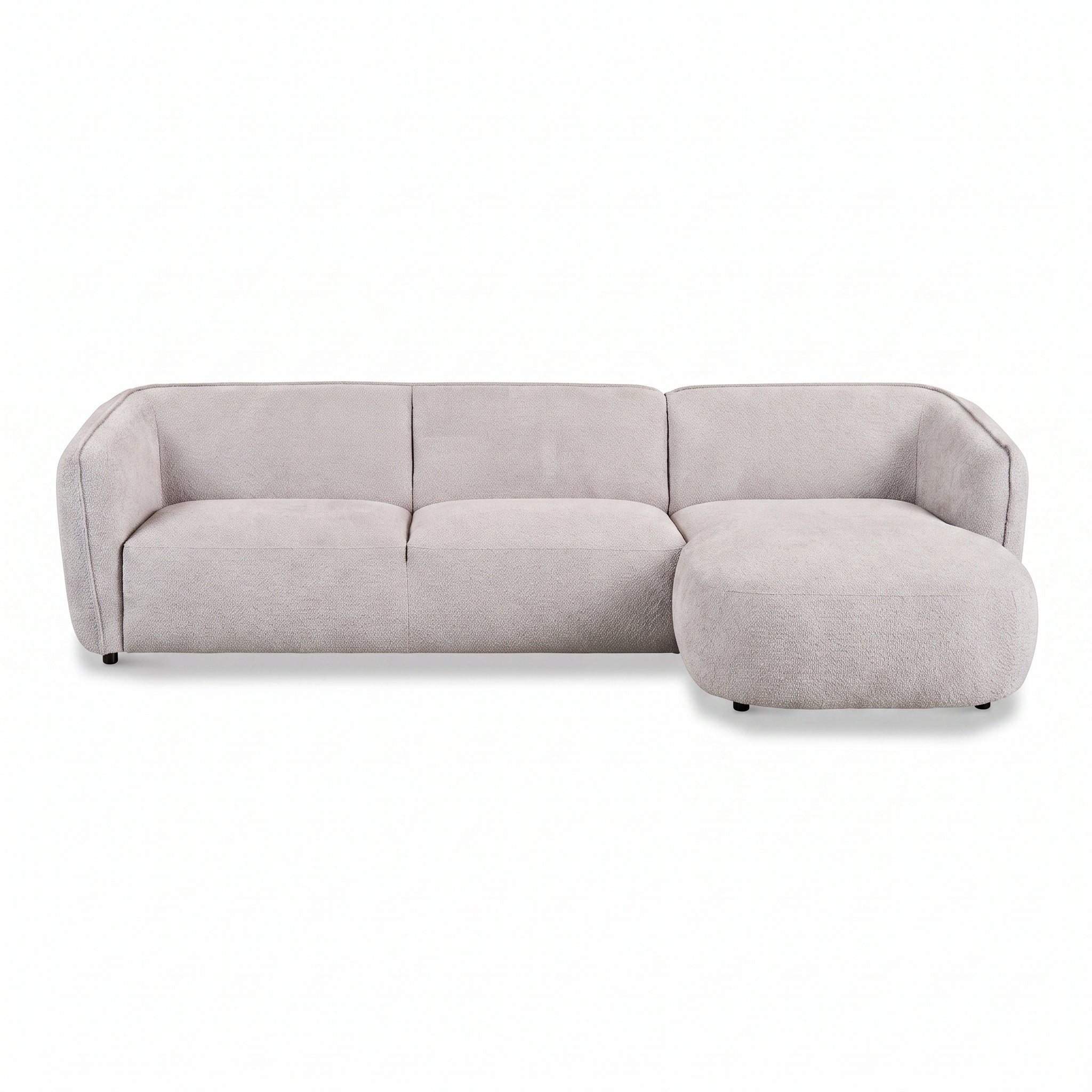 Loures Sectional Sofa with Chaise (110") Silver Basketweave