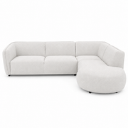 Loures Open-End (108") Sectional Sofa Silver Basketweave