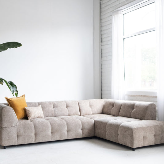 Mina Sectional 105" - Beige Right Open-End