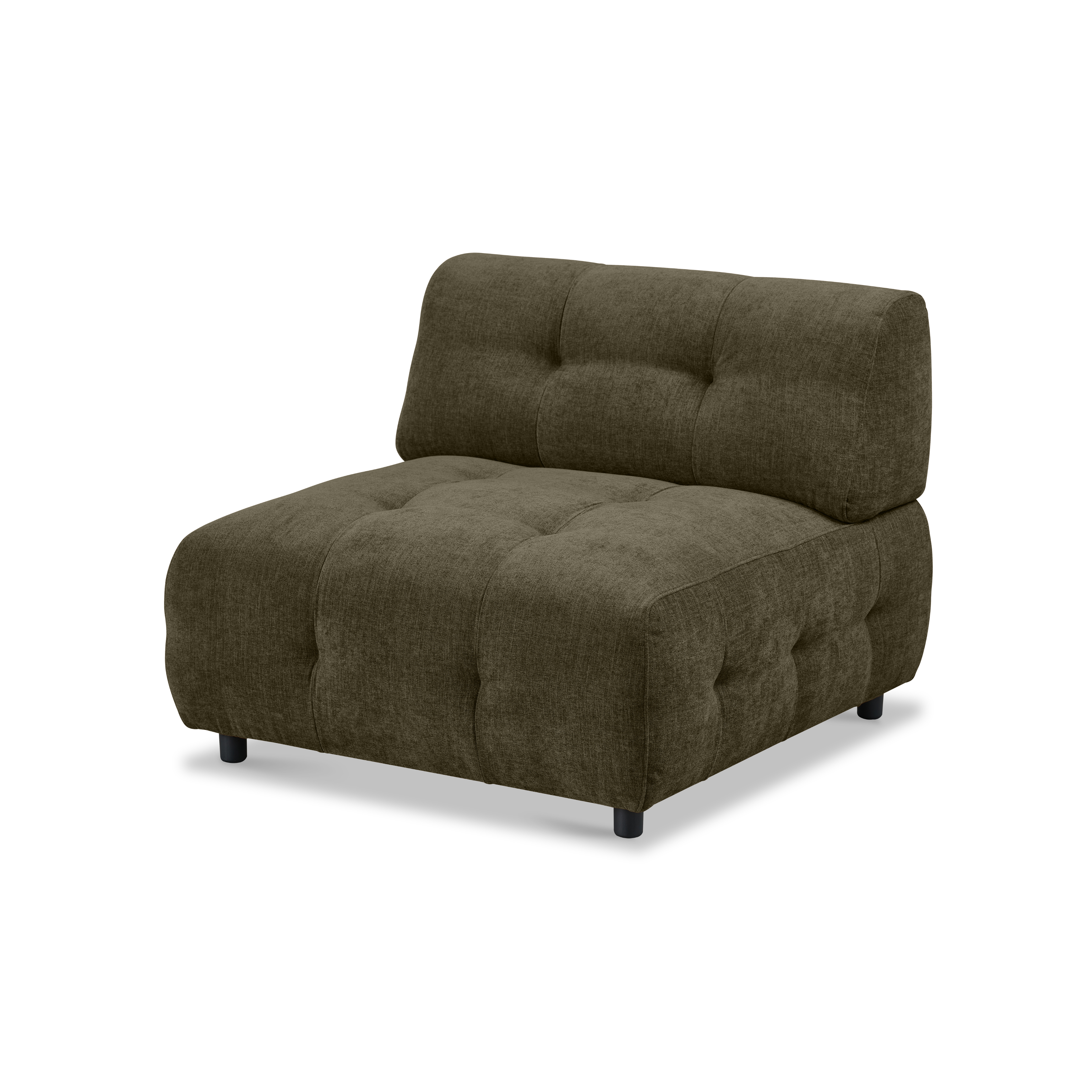 Brown upholstered chair on a white background