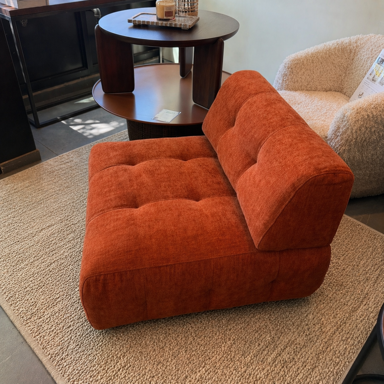 Mina Accent Modular Chair Terracotta - Floor Model