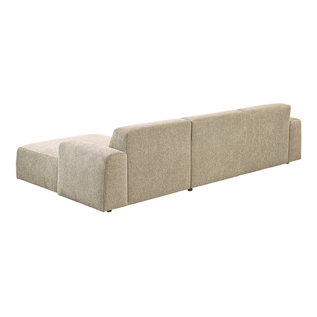 Contemporary Minimalistic Sectional 118" - Dark Beige Kanto