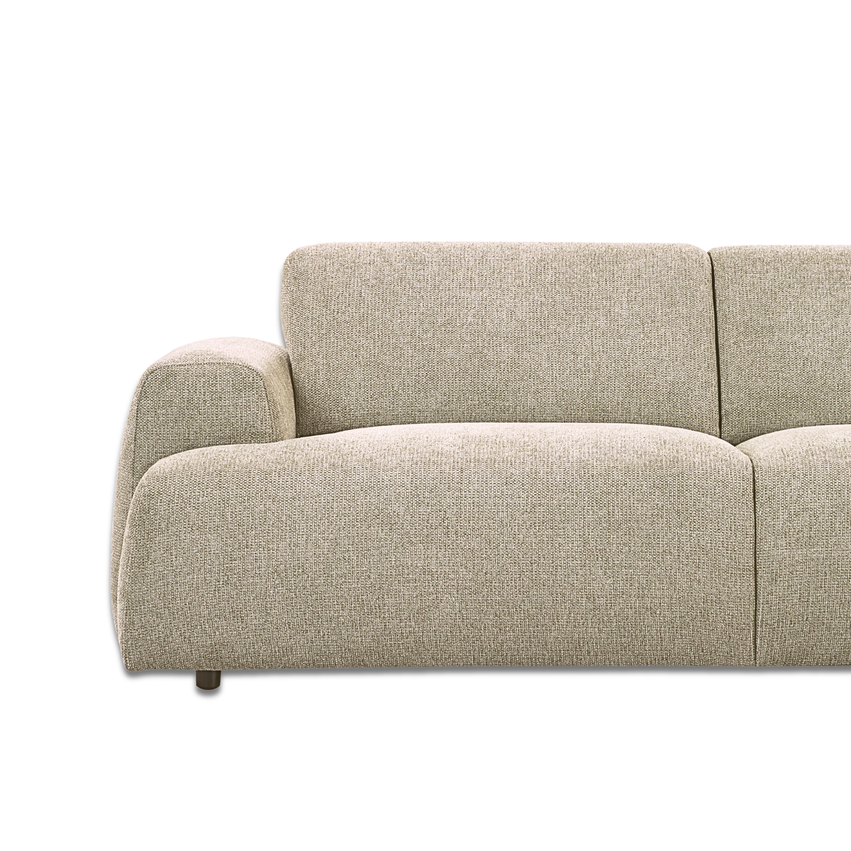 Contemporary Minimalistic Sectional 118" - Dark Beige Kanto