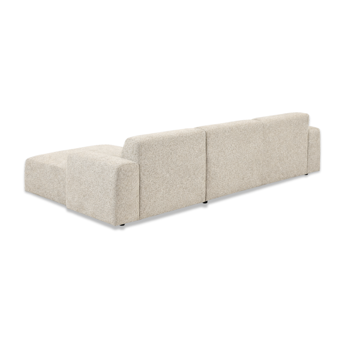 Contemporary Minimalistic Sectional 118" - Light Beige Kanto