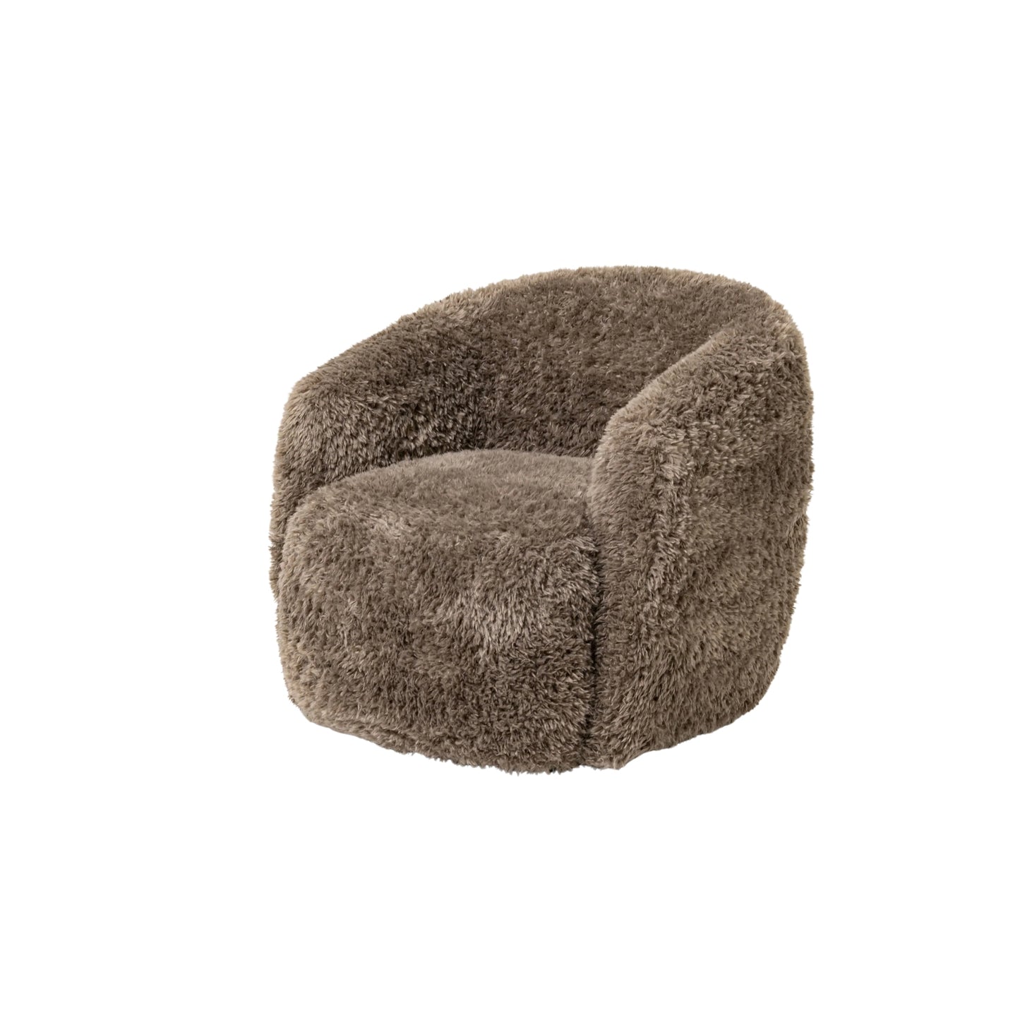 Gela Swivel Barrel Chair 33" High-Pile Performance Fabric