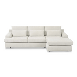 Roma 2,5-seater sofa with chaise-longue Raven 22