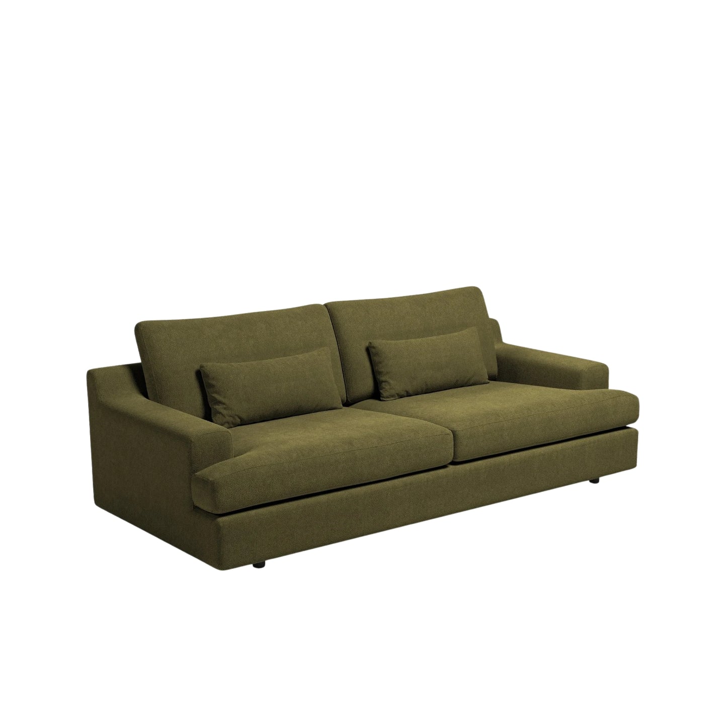Roma Sofa 85" Turtle Green Voluminous Fabric