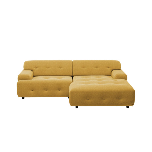 Bob 2-Piece Chaise Sectional 92" Textured Woven Fabric