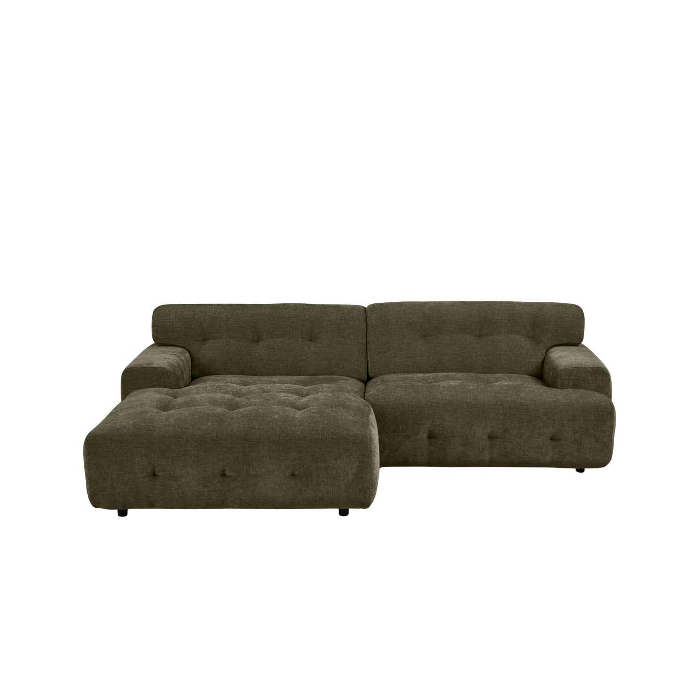 Bob 2-Piece Chaise Sectional 92" Chenille Moss Green