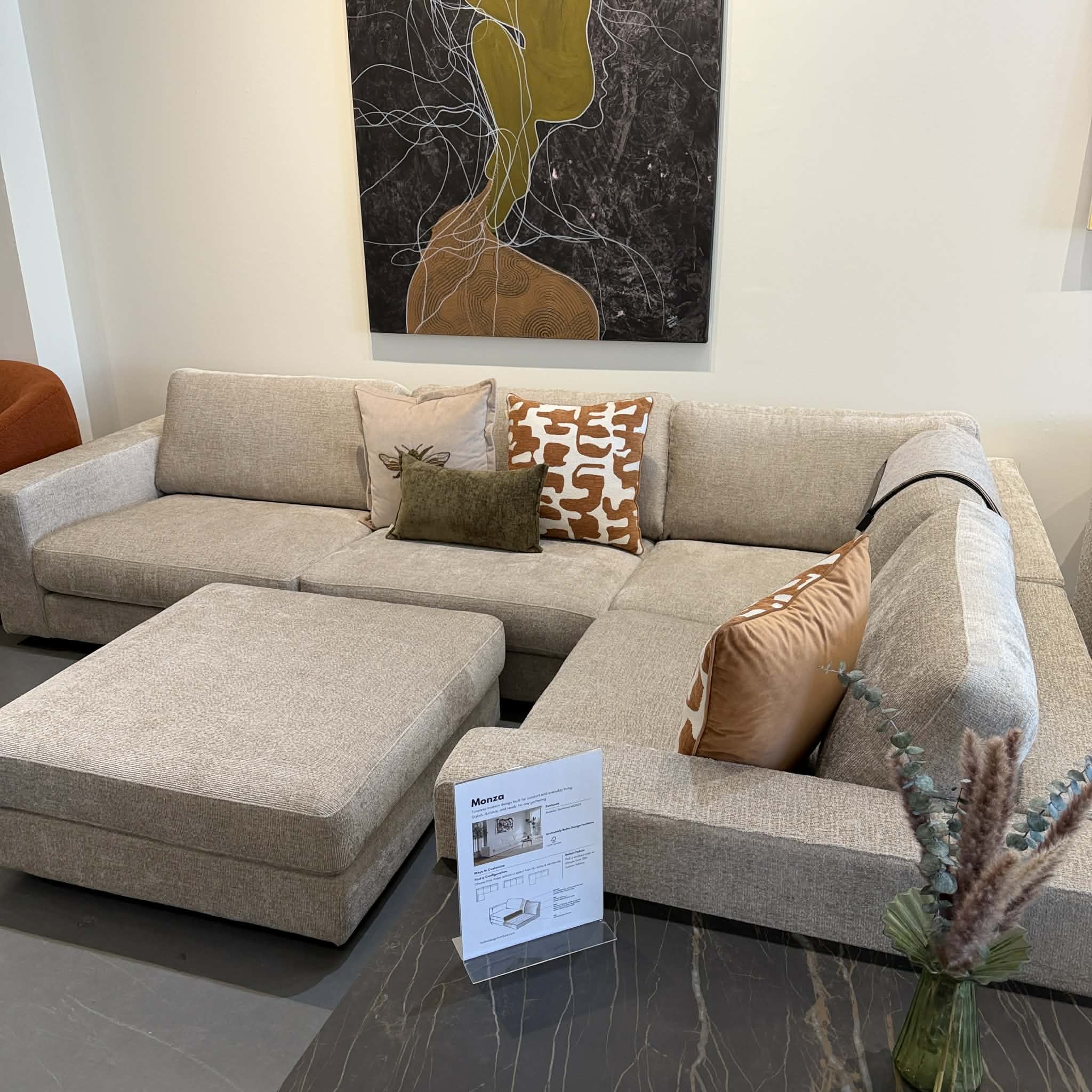 Monza Modular Sofa & Ottoman - Floor Model