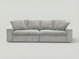 Kiel 2-Piece Modular Sofa 90.5" Subtle Grey Corduroy