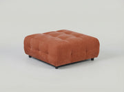 Mina Tufted Ottoman 35" Chenille Burnt Orange
