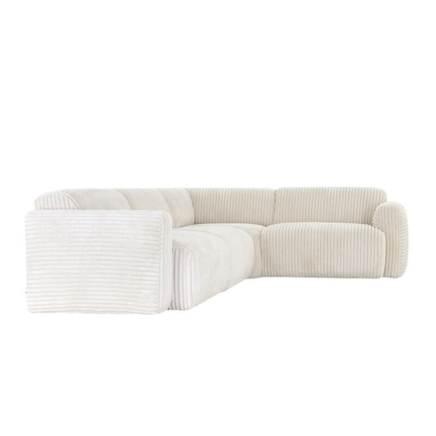 Imola 4-piece Sectional 120" Mega Corduroy Ivory