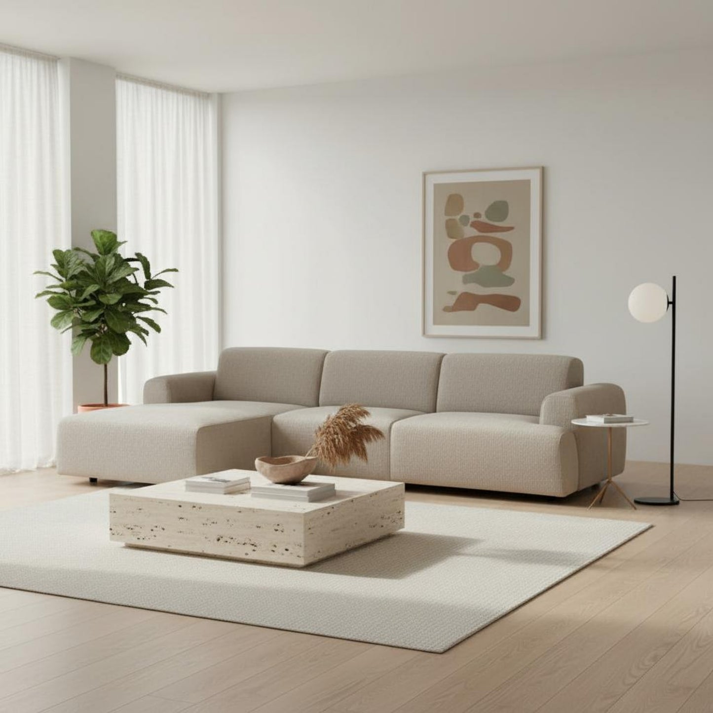 Kanto 2-Piece Chaise Sectional 102"